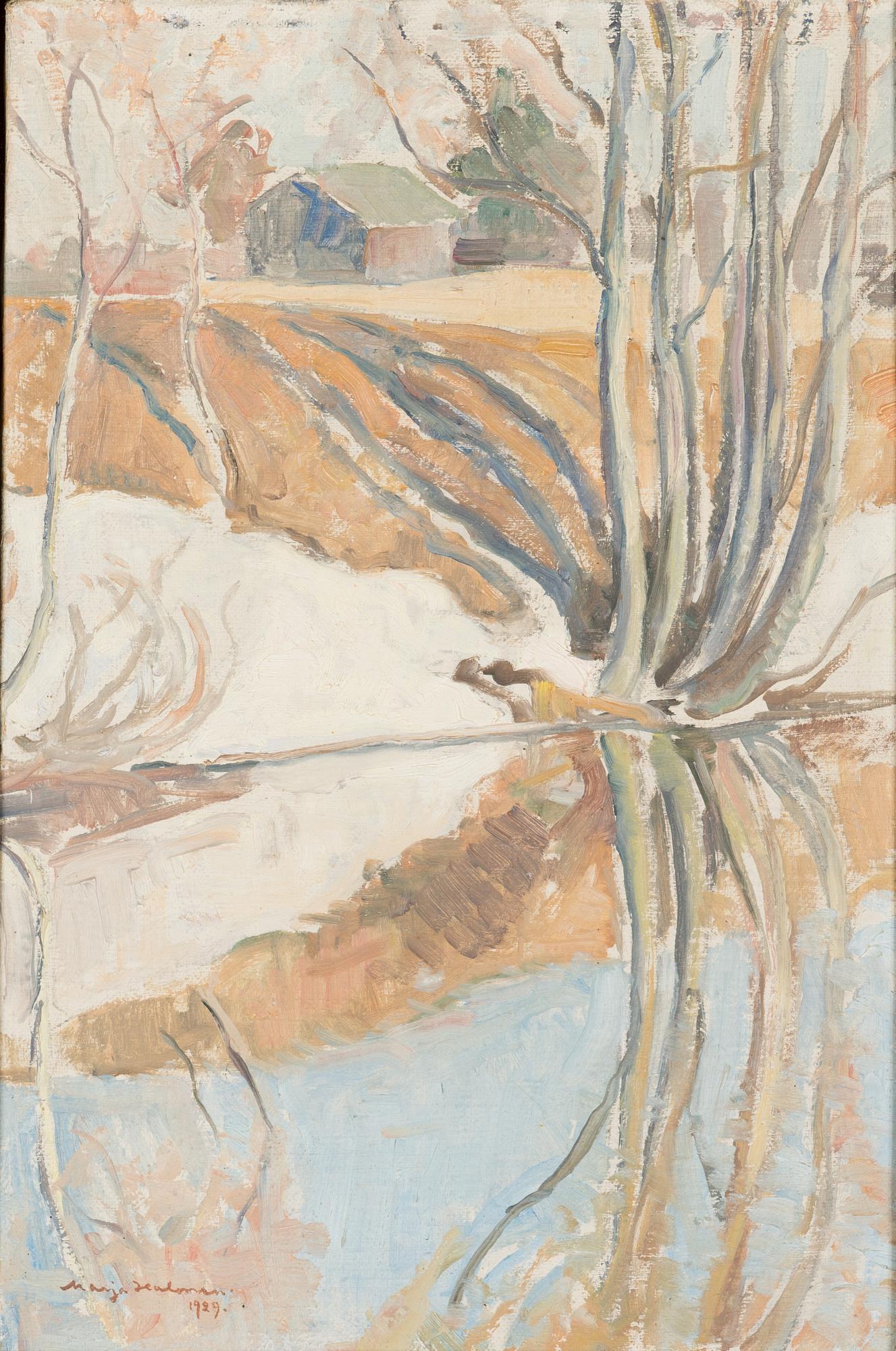 Marja Halonen, oil on canvas, signed and dated 1929.