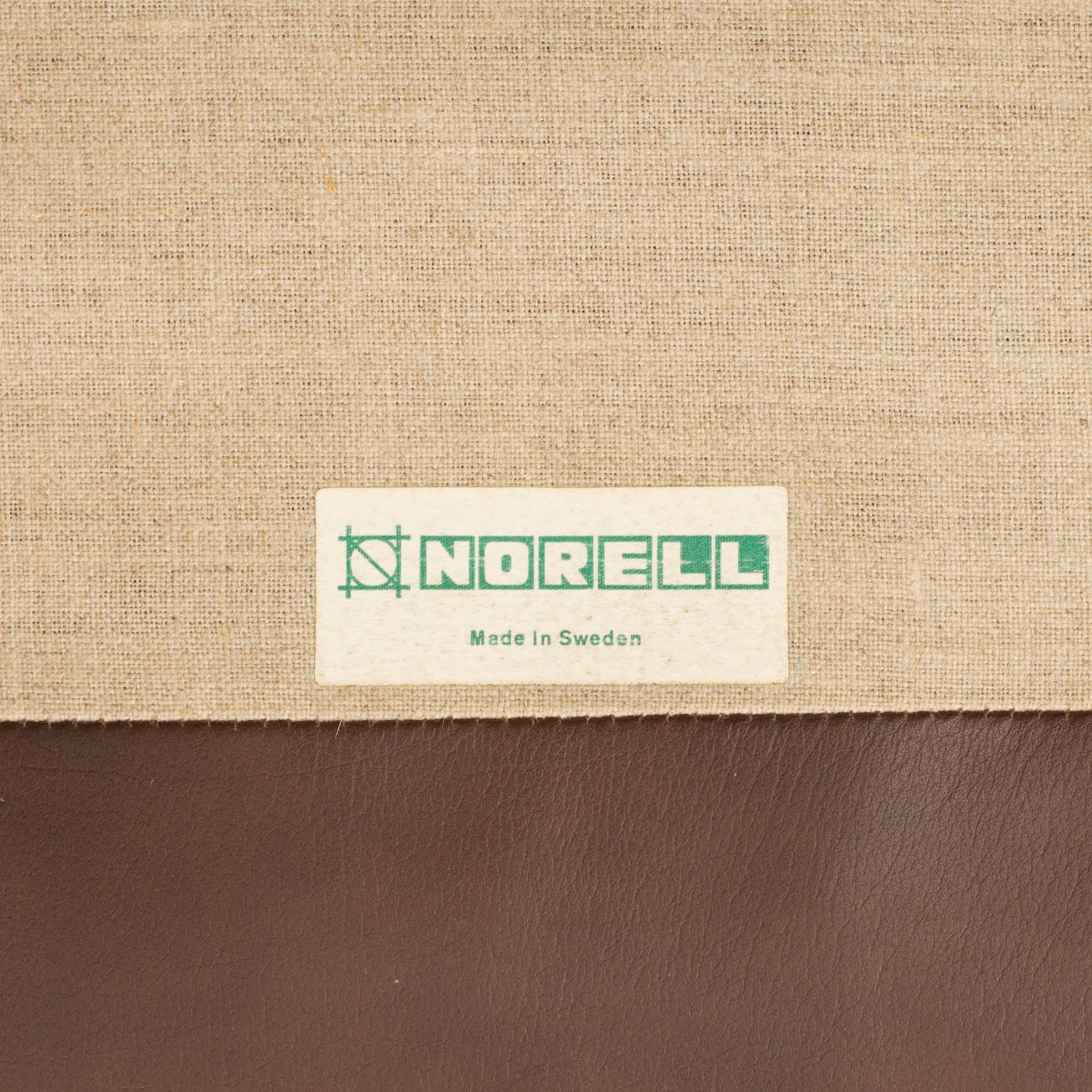 A 'Cromwell' leather sofa by Arne Norell, late 20th century.