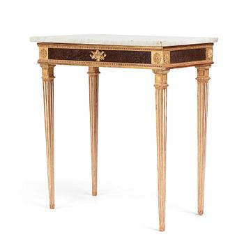 38. A late Gustavian console table, late 18th Century.