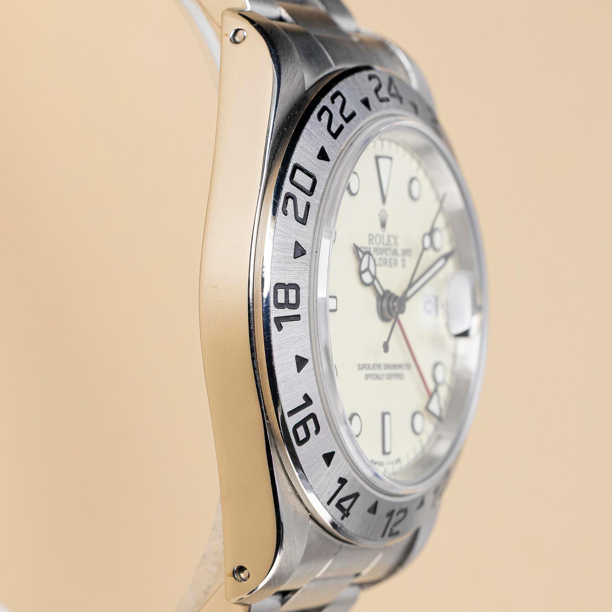 Rolex, Explorer II, "Cream Non-Rail Dial", "Jubilee Bracelet", ca 1993.