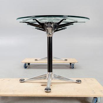 A Bruce Burdick 1980s glass and metall table for Herman Miller/Burdicks groups.