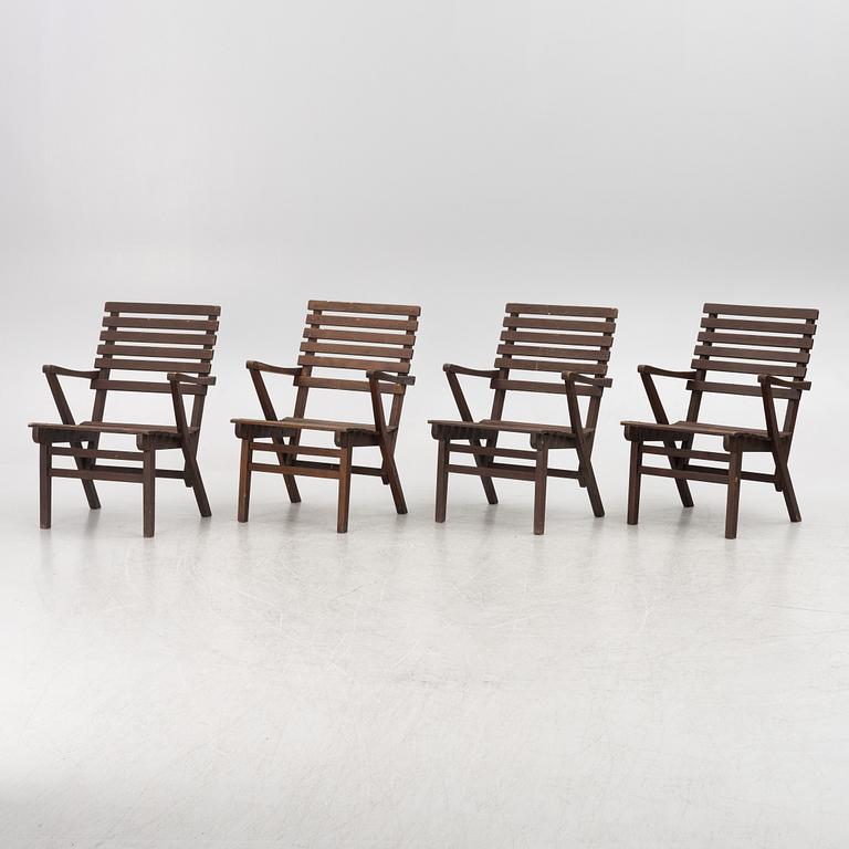 Carl Malmsten, garden chairs, 4 pcs, "Bergshamra".
