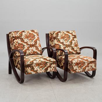 FÅTÖLJER, ett par, art deco. 1900-talets första hälft.