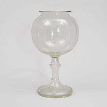 A glass fish-bowl, Sweden, 19th century.