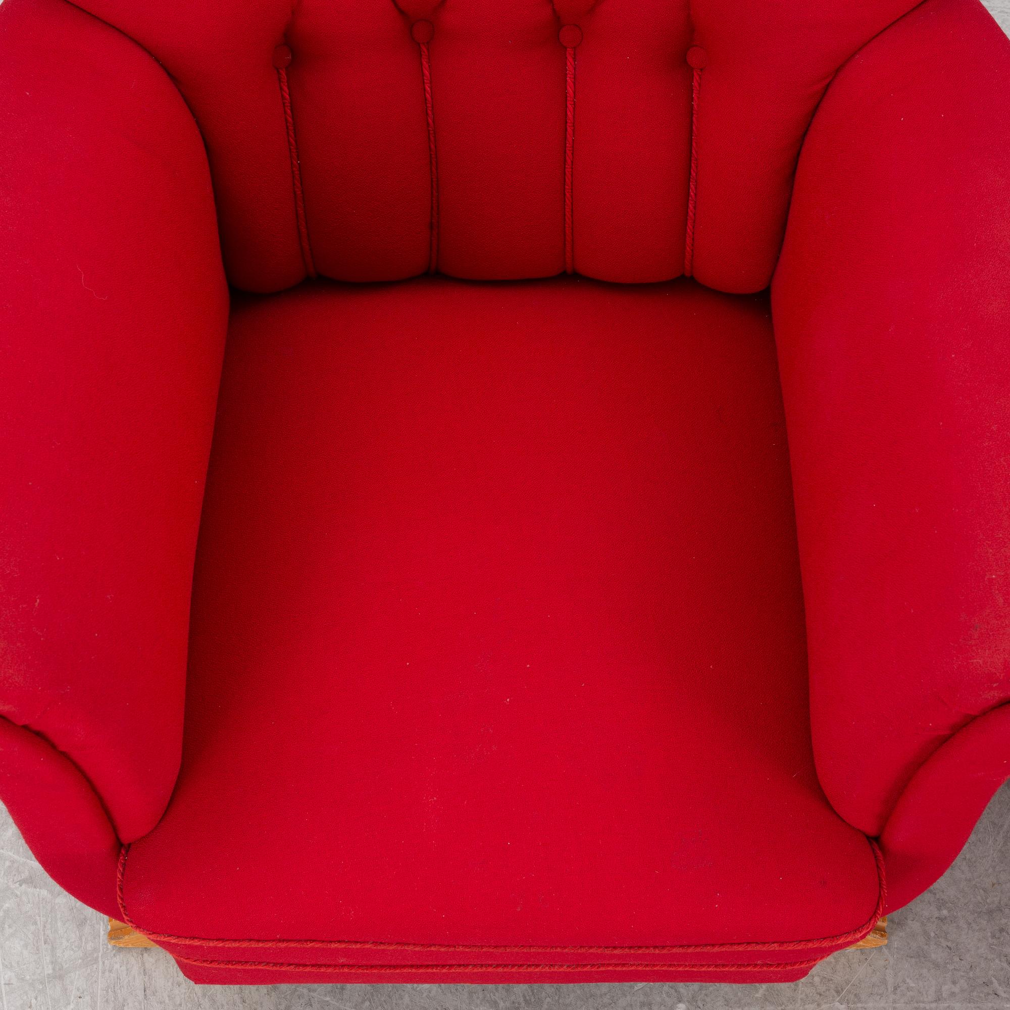 A pair of Swedish Modern armchairs, 1940s.