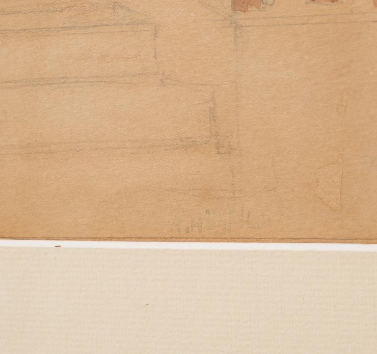 ROBERT HÖGFELDT, akvarell, signerad.