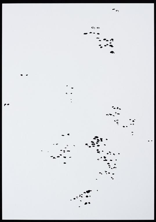 KATHARINA HINSBERG, Signed K. Hinsberg and dated 1.9.2000 van Horn = Marfa. Perforated paper.