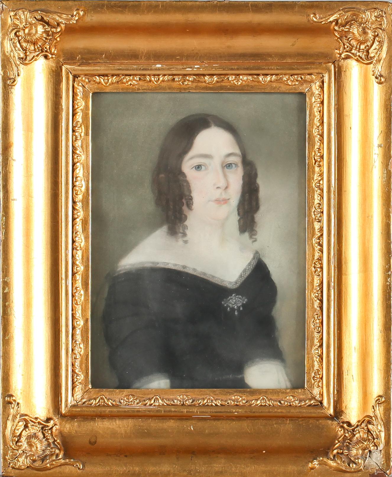 OKÄND KONSTNÄR, pastell, omkring 1800-talets mitt.