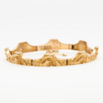 BJÖRN WECKSTRÖM,  ARMBAND "Golden Bridge", 14K guld, Lapponia 1977.