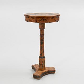Chairs, a pair, with table, Empire, 18th/19th century.
