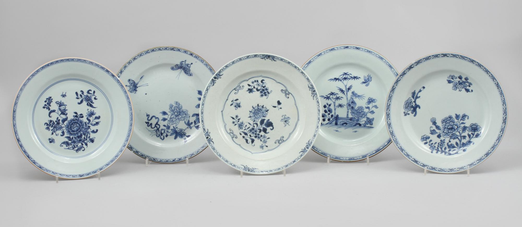 TALLRIKAR, 10 st, porslin, Kina, 1700-tal.