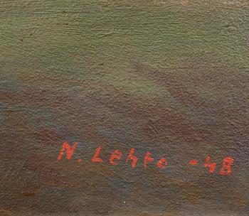 NIKOLAI LEHTO, olja på duk uppfodrad på skiva, signerad och daterad -48.