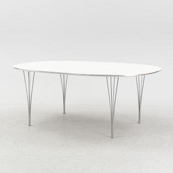 Bruno Mathsson & Piet Hein, a 'Super Elliptical' dining table from Fritz Hansen, Denmark 1985.