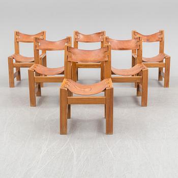 Six French 1960s chairs.