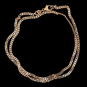 HALSKEDJA, 18k guld. GFAB. Vikt 12,7g.