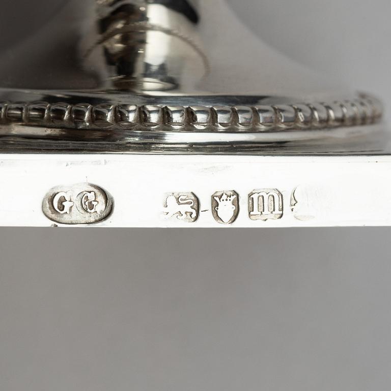 Bordsgarnityr, 3 delar, silver, troligen George Gray, London, England, 1787.