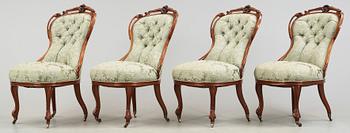 SALONGSGRUPP, 5 delar, nyrokoko, 1800-talets slut.