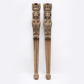 Dekorelement, ett par, nyrenässans, sent 1800-tal.