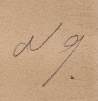 OKÄND KONSTNÄR, kolteckning, signerad, omkring sekelskiftet 18/1900.