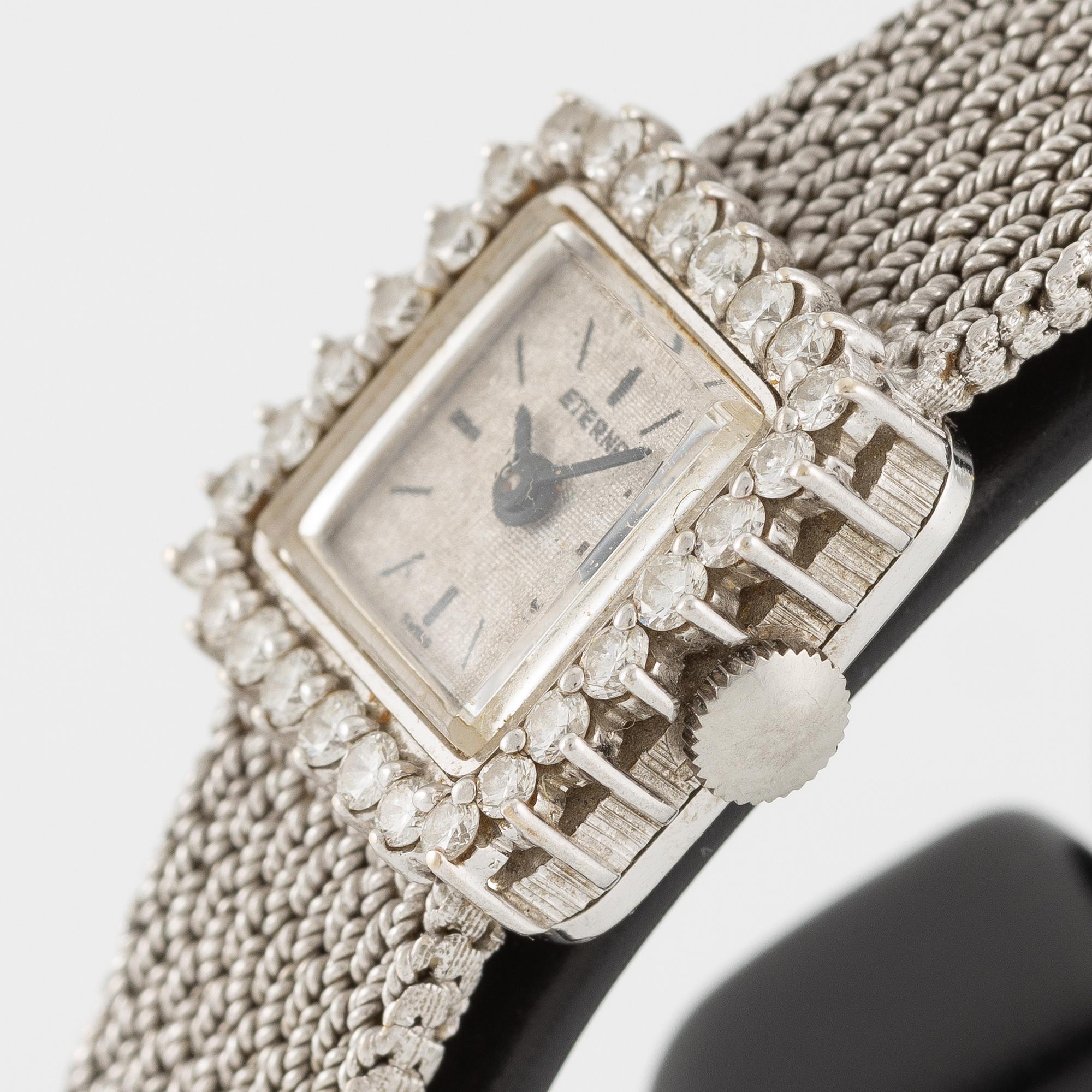 Eterna, wristwatch, 17 x 17 mm.