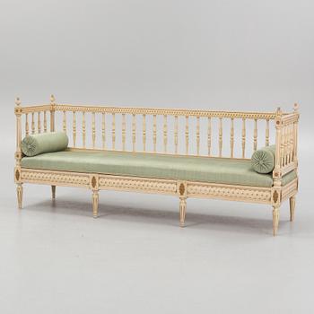 A Gustavian style sofa, late 19th century.