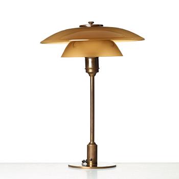 Poul Henningsen, bordslampa, Louis Poulsen, Danmark, "PH-3" PATENTED, ca 1928-33.