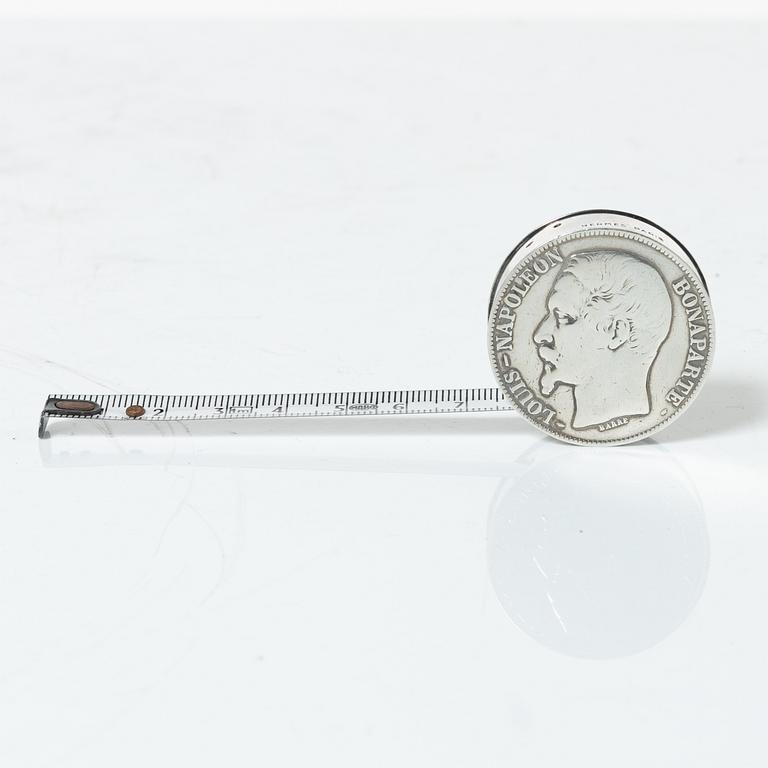 Hermès, måttband, silver, Louis Ravinet & Charles Denfert, Paris, verksamma 1891-1912.