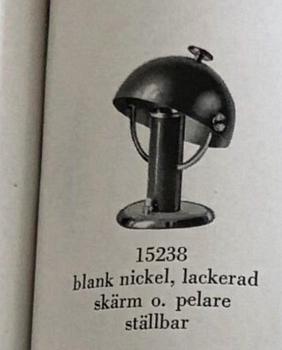Harald Notini, a table lamp model "15238", Arvid Böhlmarks Lampfabrik, Stockholm 1930s-40s.