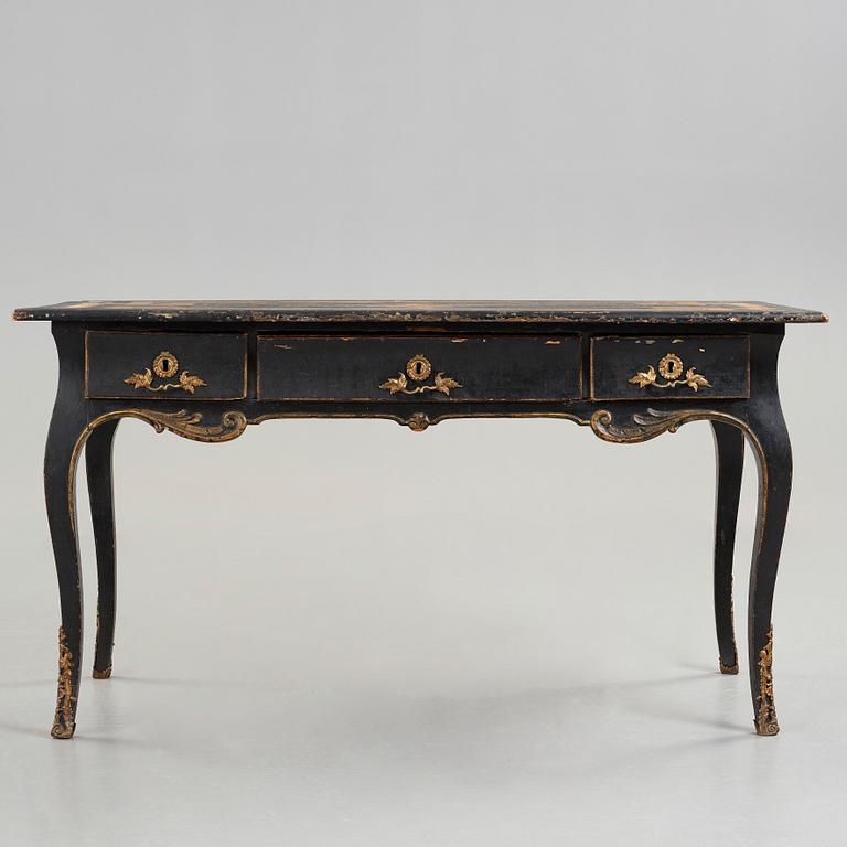 A Swedish Rococo 18th century writing table.