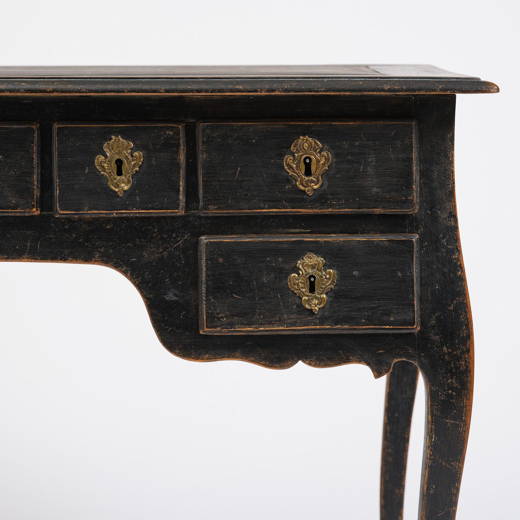 A Swedish rococo desk by L. Bolin (master in Stockholm 1759-1801).