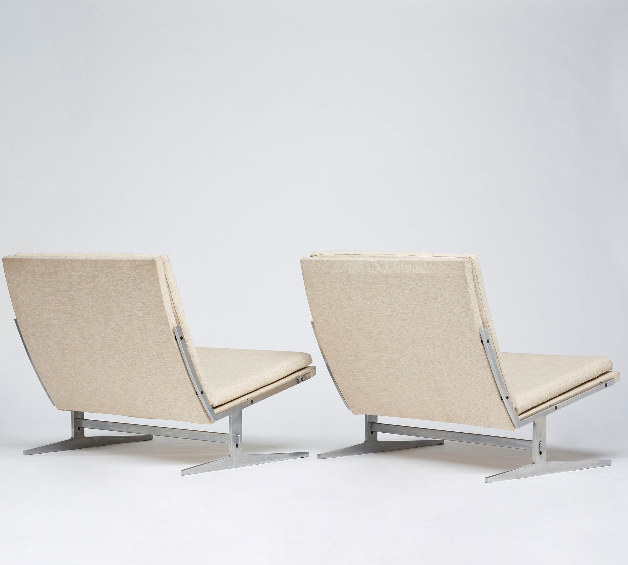 Preben Fabricius & Jørgen Kastholm, a pair of easy chairs "Bo 561", Bo-Ex Denmark, 1960's.