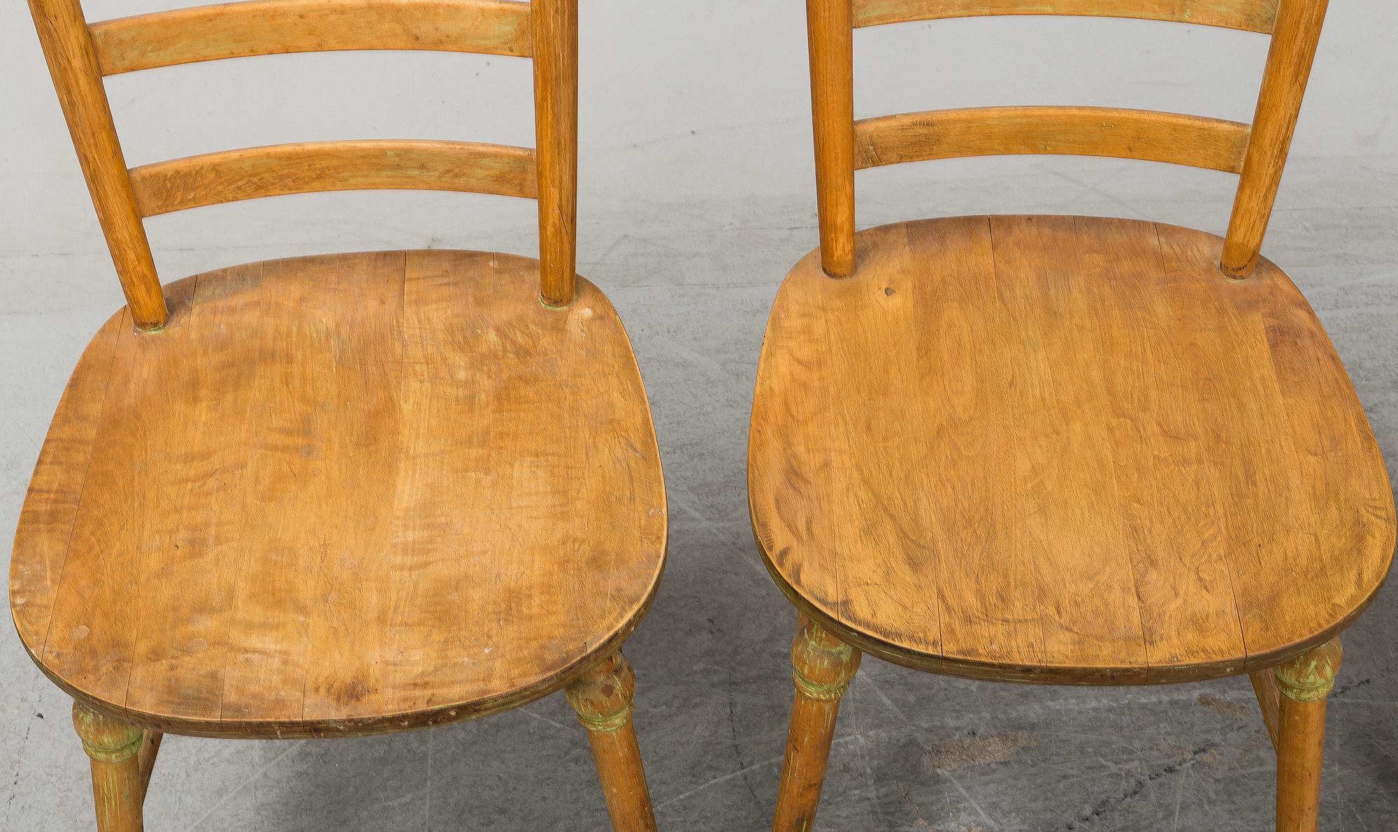 Four 20th century chairs by Nässjö Stolfabrik.