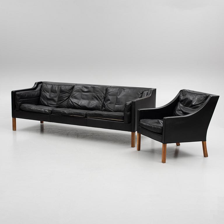 Børge Mogensen, a model '2213' sofa and a model 2431 armchair, Fredericia Stolefabrik, Denmark.