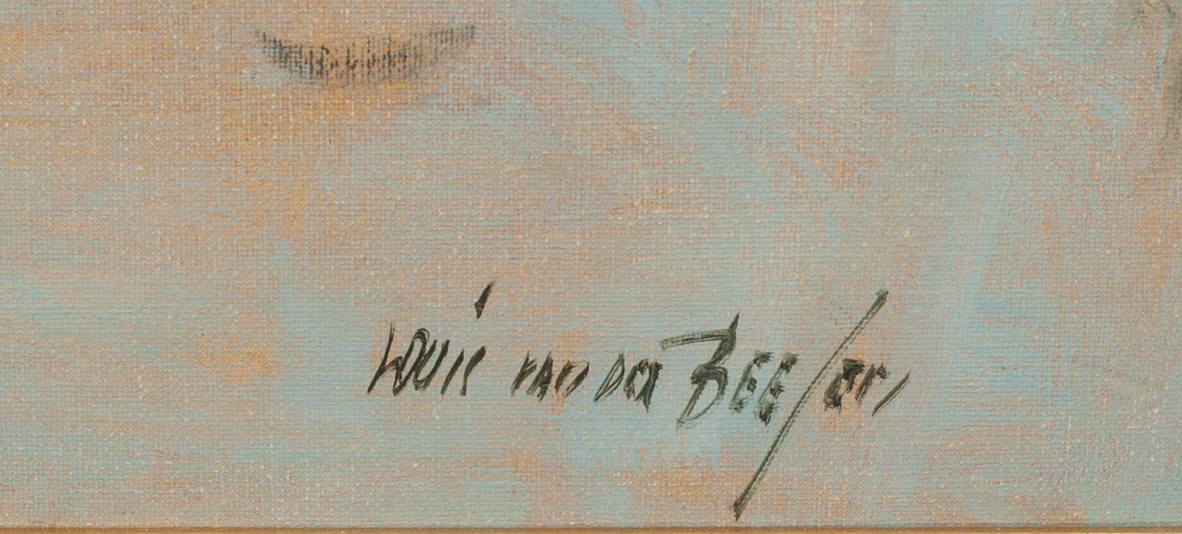 LOUIS VAN DER BEESEN, olja på duk, signerad.