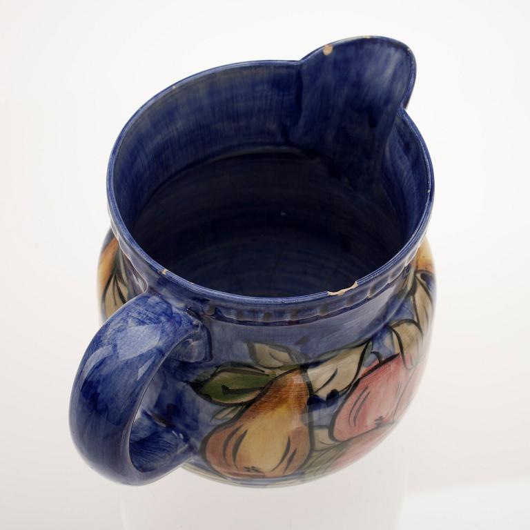 KANNA samt MUGGAR 10 st, keramik, Savitorppa, signerade S. Nordqvist.