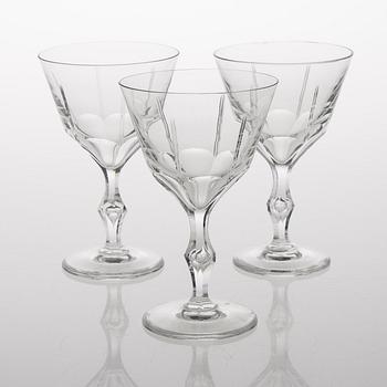 A 72-piece set of footed glassware from the first half of the 20th Century.