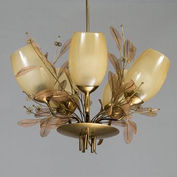 PAAVO TYNELL, A mid-20th century '9029/5' chandelier for Taito, Finland.