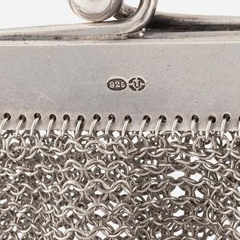 Evening bag, silver, early 20th century.