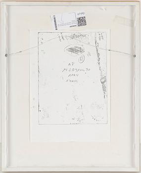 MICHAEL BYRON, Mixed media on paper, signed and dated -90 verso.