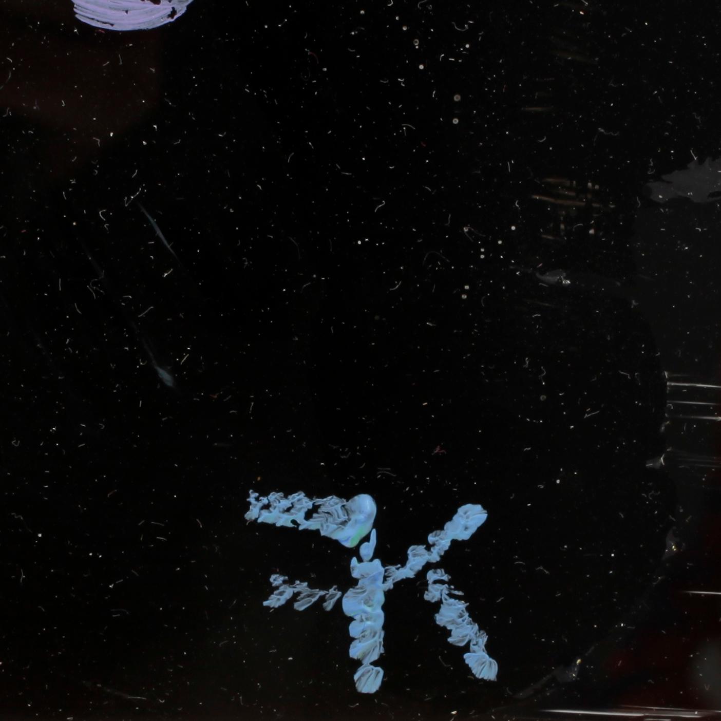 KARIN FROSTENSON, akryl på glas, monogramsign "KF".