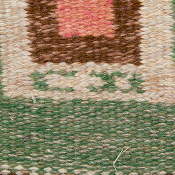 A CARPET, flat weave, ca 262,5 x 177 cm, signed CD (Carl Dangel).
