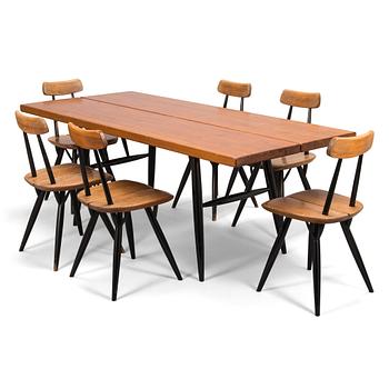 Ilmari Tapiovaara, a 1960's 7-piece 'Pirkka' dining set for Laukaan Puu.