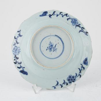 A set of eight blue and white dishes, Qing dynasty, 18th Century.