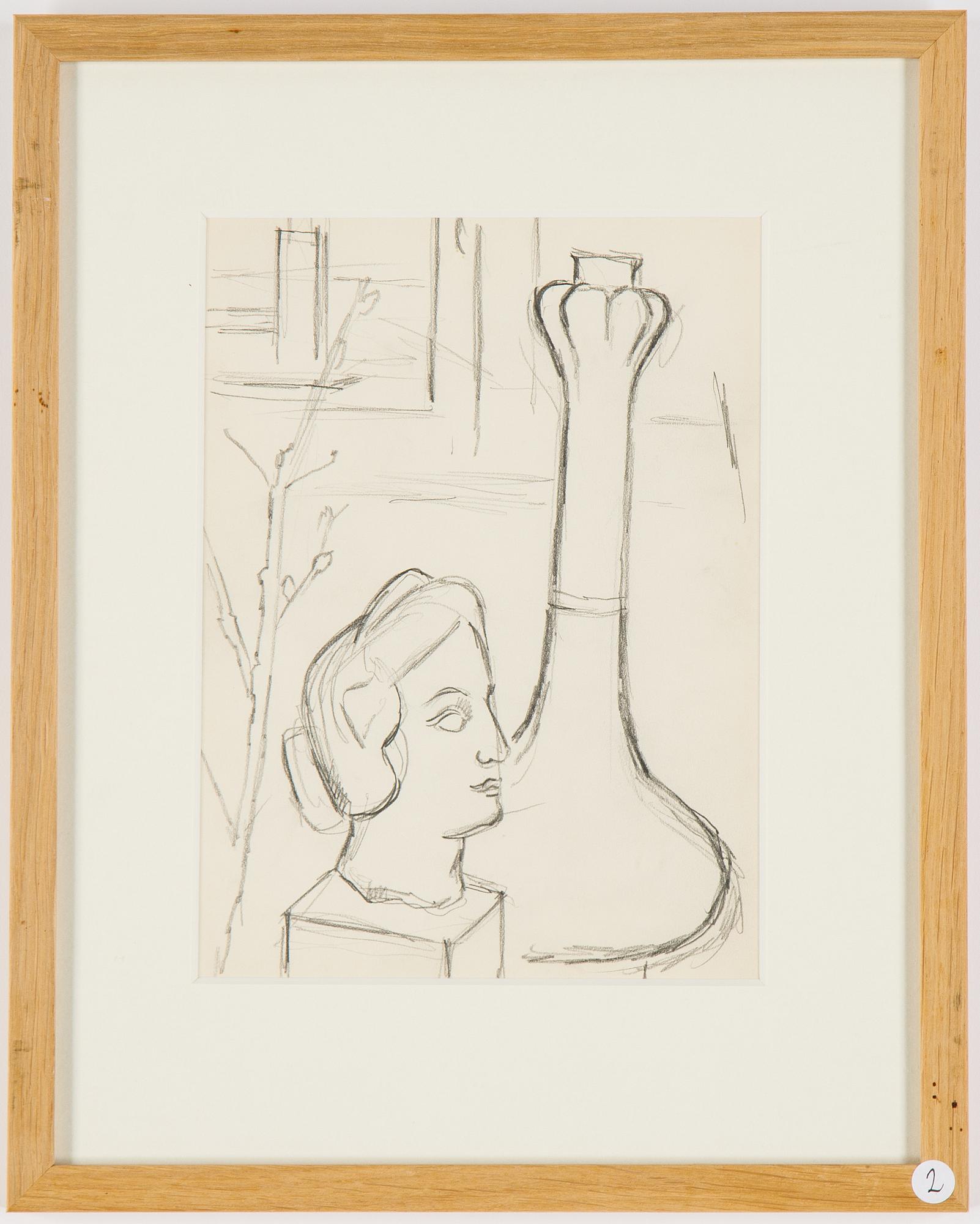 Einar Jolin, pencil on paper, stamp signed on verso Einar Jolin.
