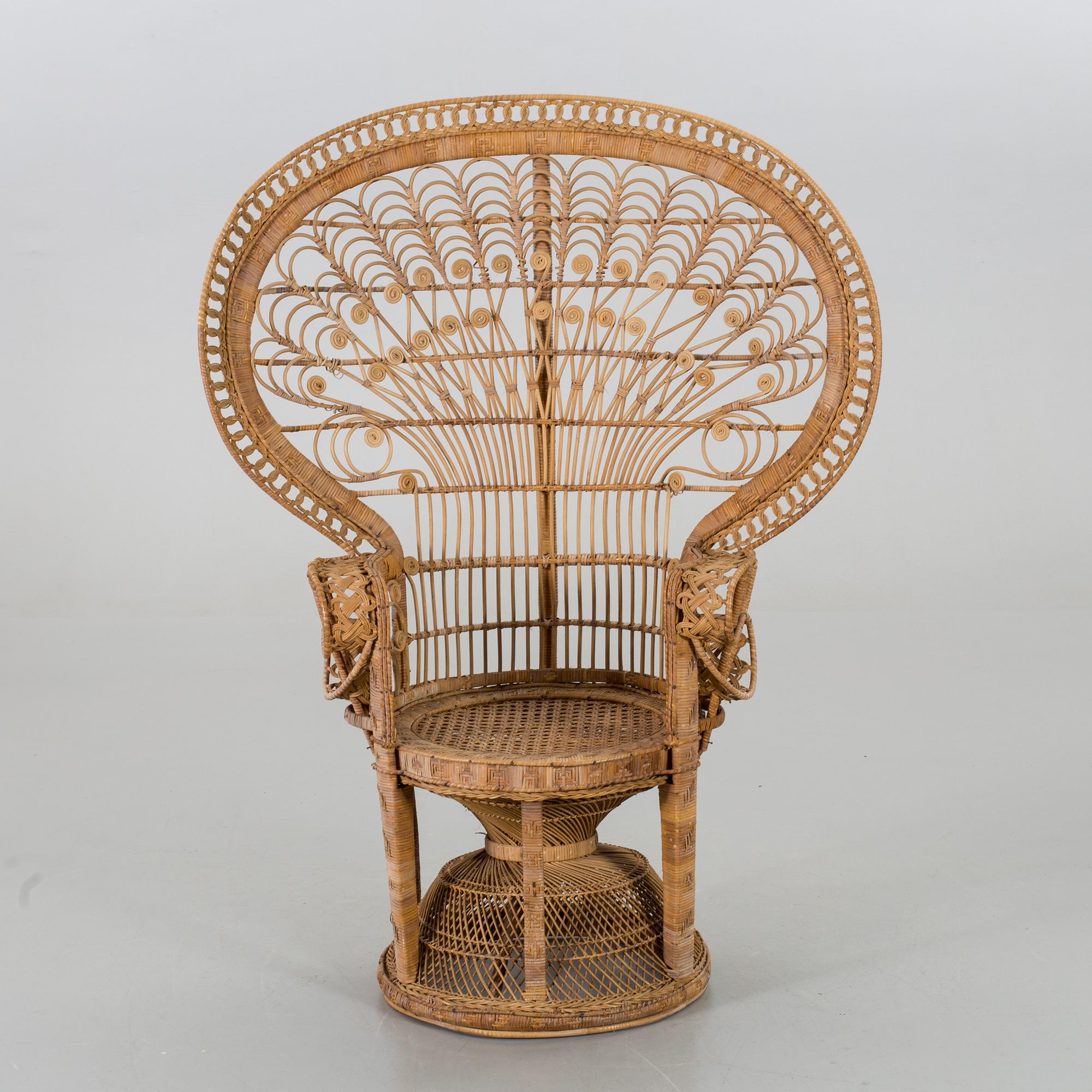 a rattan chair, late 20th century,