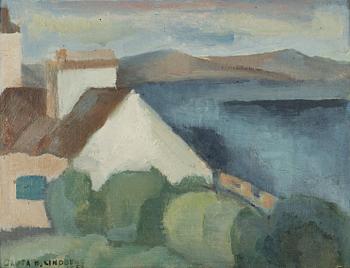 Greta Lindberg, "View of Cardigan Bay".