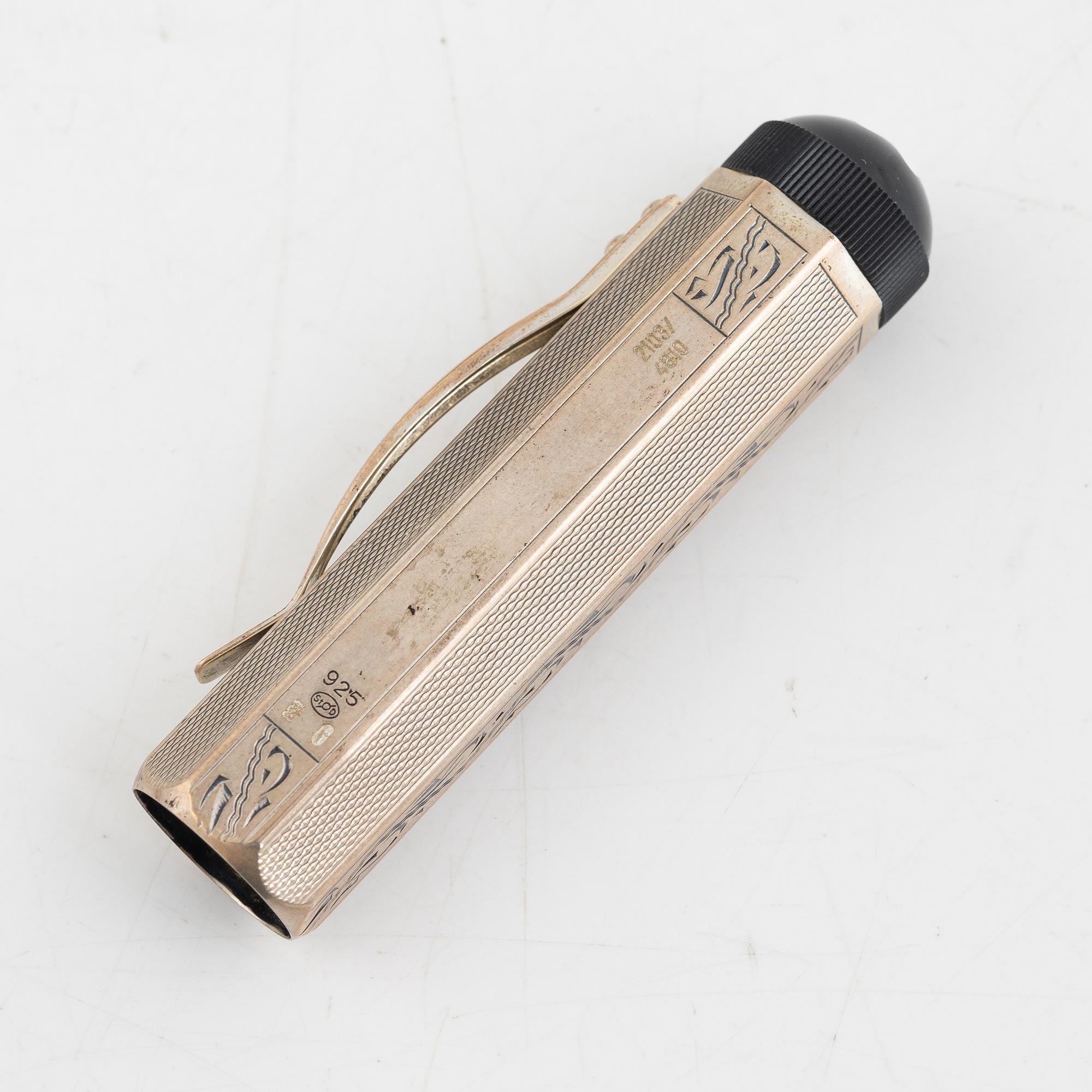 Mont Blanc, fountain pen, silver, limited edition, "Lorenzo de Medici", 1992.