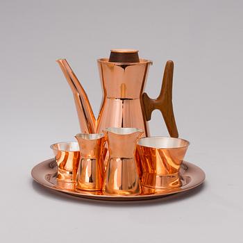 TAPIO WIRKKALA, COFFEE SERVICE, 6 PCS. Kultakeskus. 1980s.