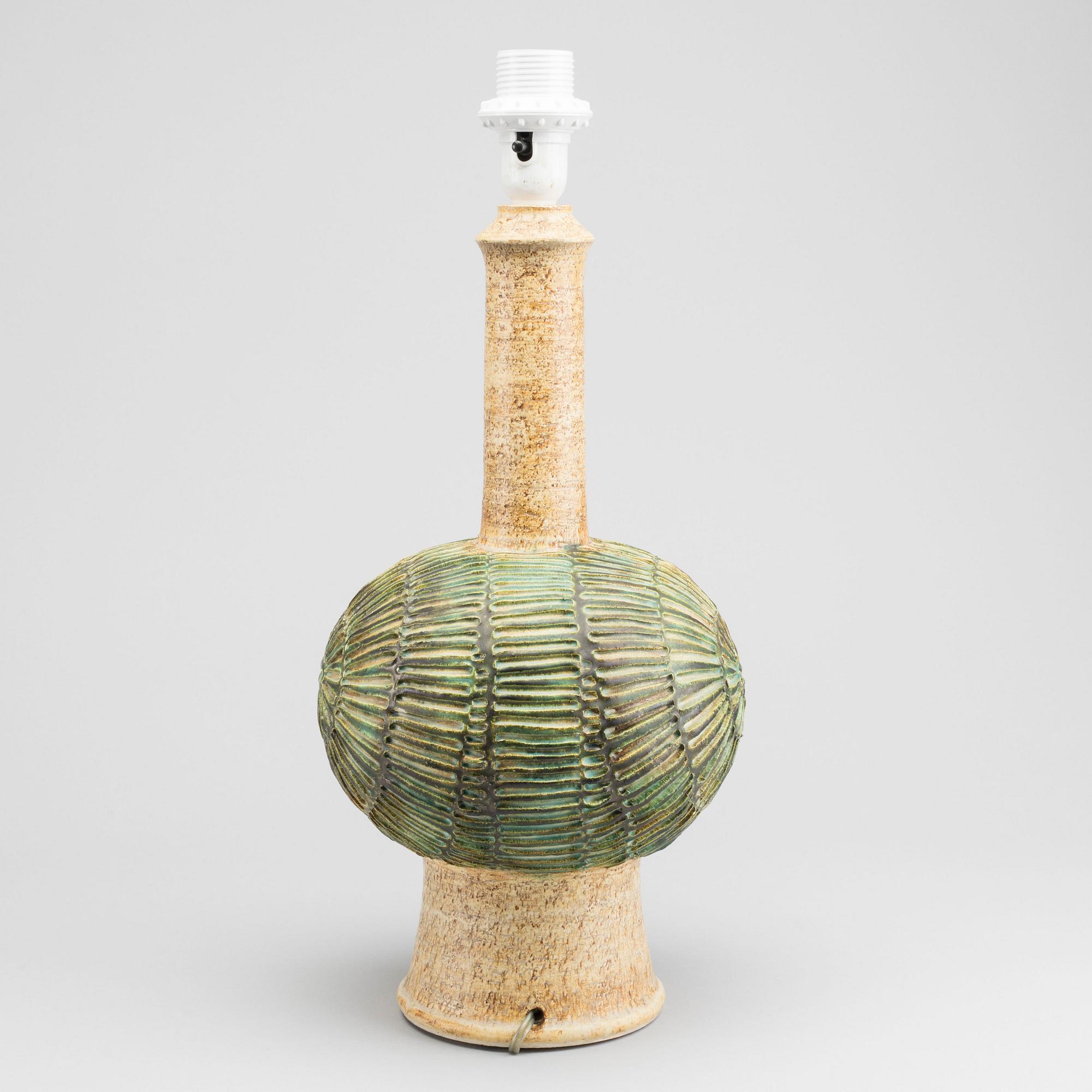 BORDSLAMPA, stengods, Jette Helleröe, Axella.