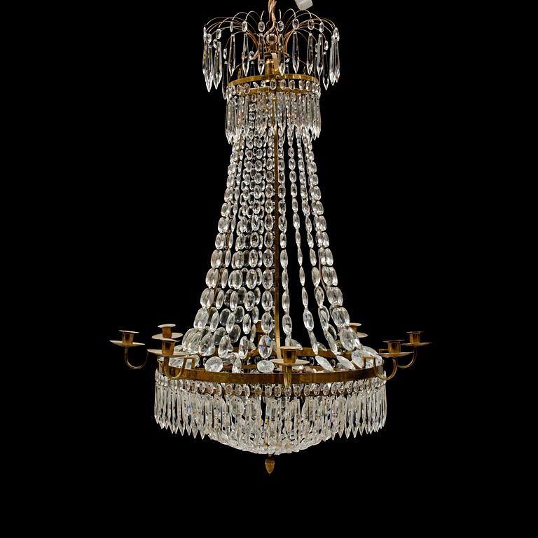 LJUSKRONA, gustaviansk stil, 1900-talets början, höjd ca 90 cm.